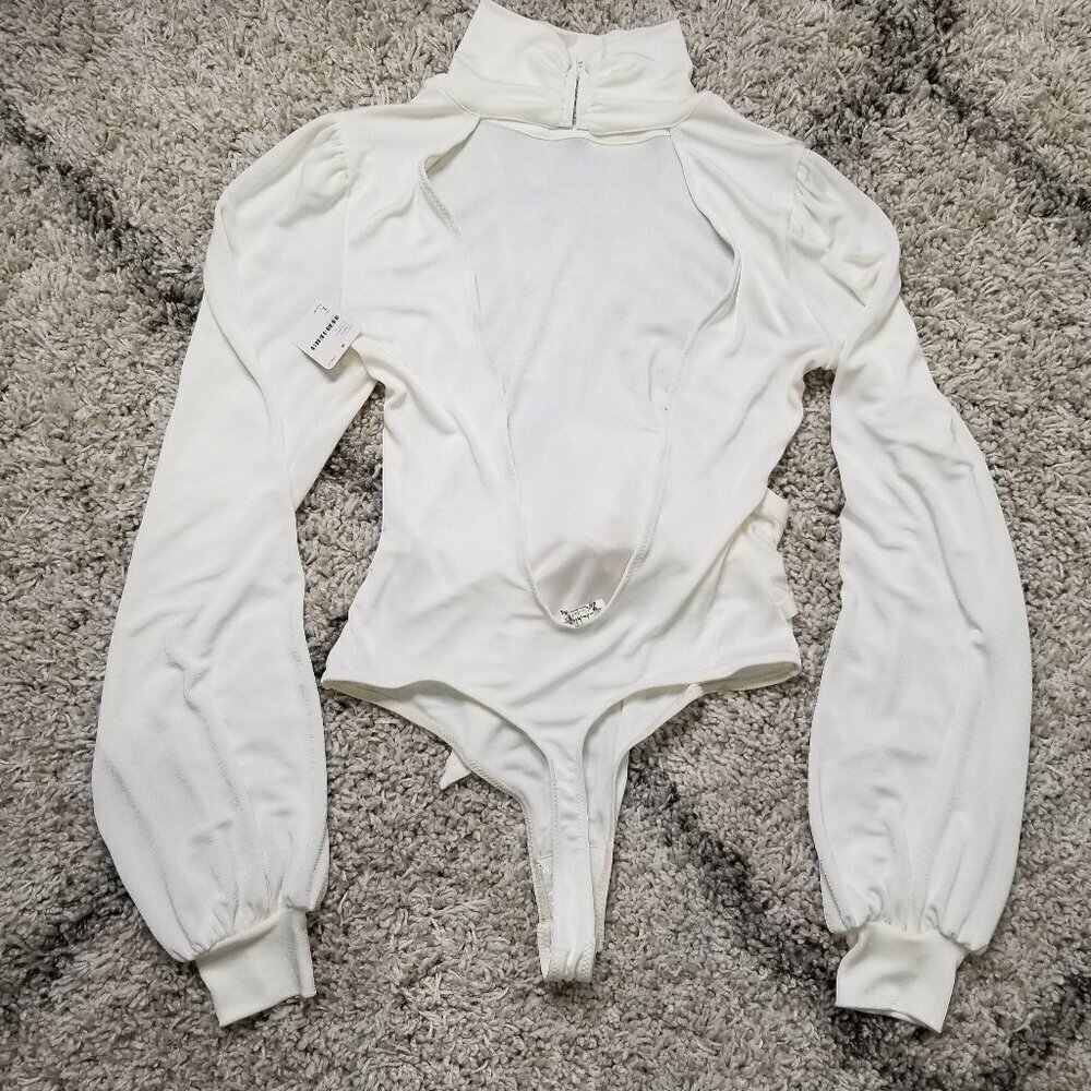 NWT Free People X REVOLVE Bring It Back Bodysuit Ivory Size Large - Picture 8 of 8